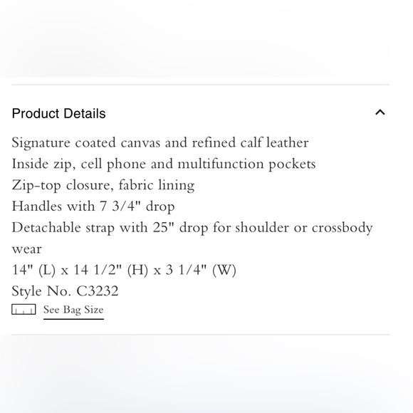 Authentic Coach Black Tote (Used twice) comes with straps. - Picture 7 of 7